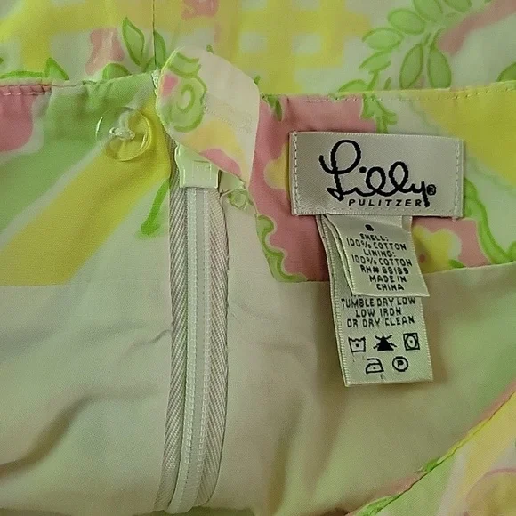 Lilly Pulitzer A line Mini skirt sz 6 Floral Butterfly Print - Picture 4 of 7